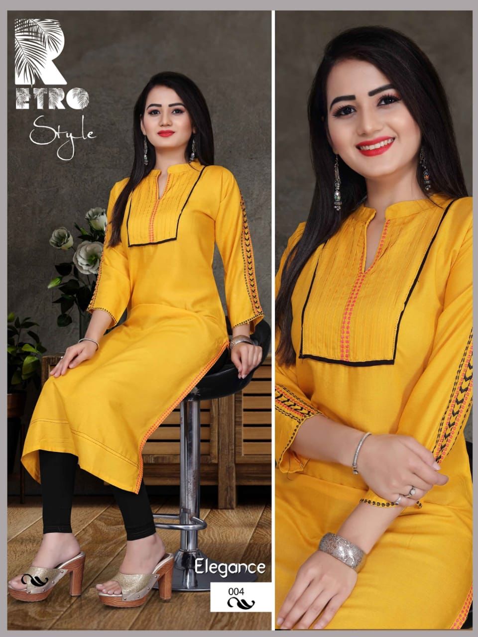 Elegance 001 Fancy Casual Daily Wear Rayon Kurti Collection